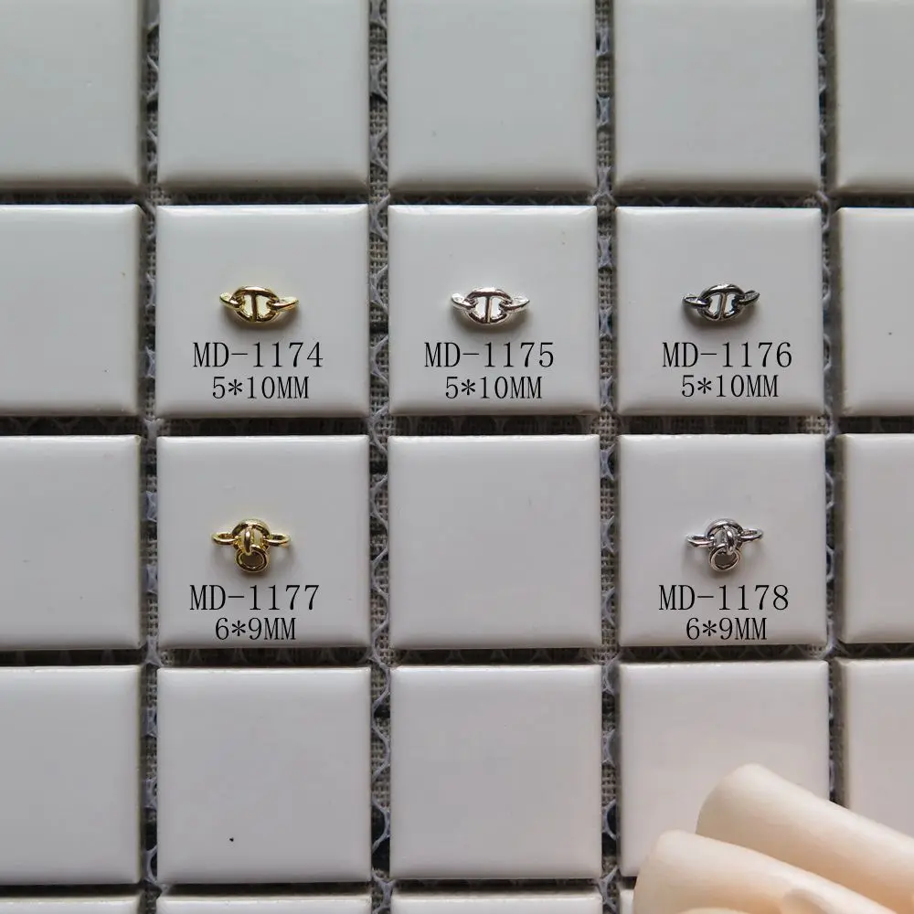 

3D 50pcs/bag Different Metal 3D Charms Pig Nose Ring Shape MD1174-1178