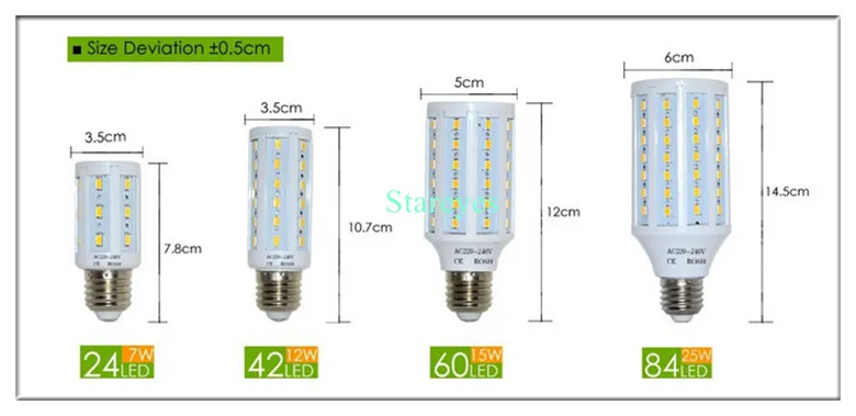 1 шт E27 E14 B22 SMD 5630 5730 24 42 60 84 98 132 165 светодиодный Светодиодная лампа-Кукуруза свет для локальных светильников освещения подвесной светильник