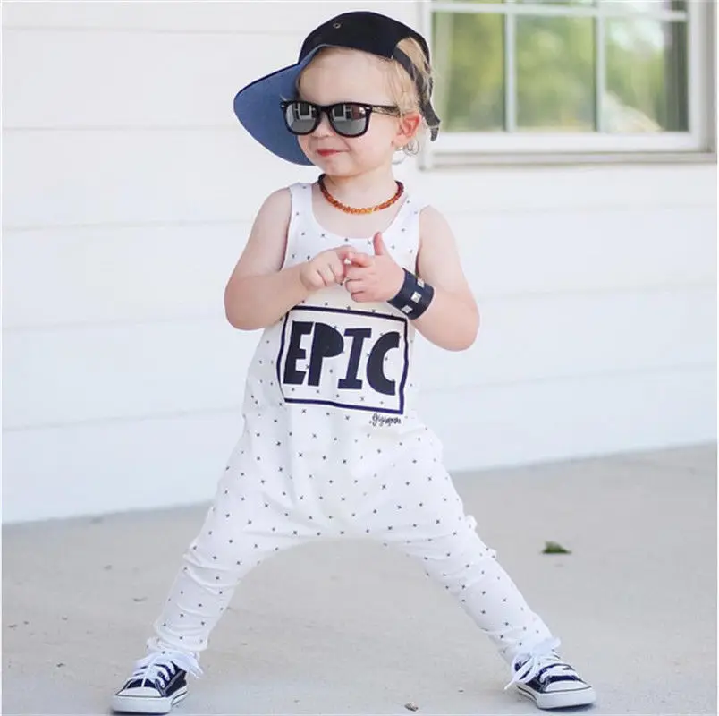 

Fashion Toddler Newborn Infant Baby Boy Girl Kids Clothes White Letter Printed Cotton Romper Jumpsuit Outfit