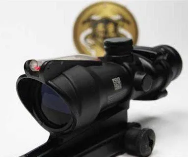 

4x32 ACOG Airsoft Hunting Rifle scope Hunting Optics Red Real Fiber scope with real fiber RF-004 for Air Gun Hunting Shooting