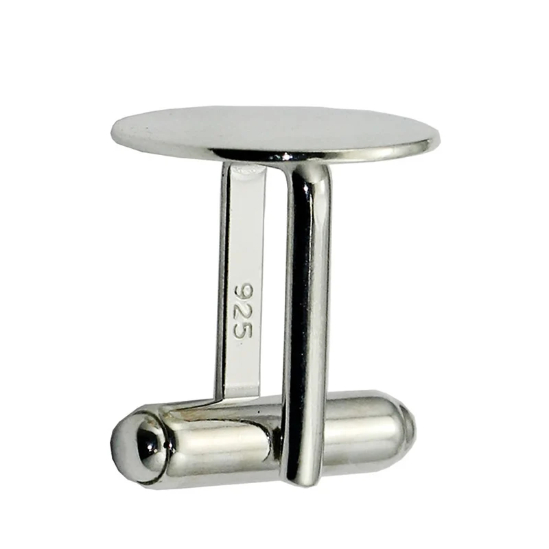 

925 Sterling Silver Cufflink Blanks Mens Jewelry Fashion Cufflink Findings Wedding Gift 34587