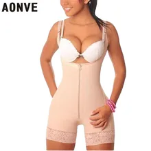 AONVE Women Bodysuit Slimming Sheath Corset Modeling Strap Shaperwear Lace Sexy Body Shaper With Zipper Waist Trainer