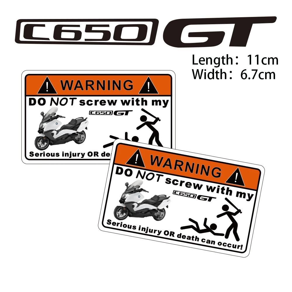 

KODASKIN Motorcycle Cheap 2D Creative Warning Sticker Decal for BMW C650GT