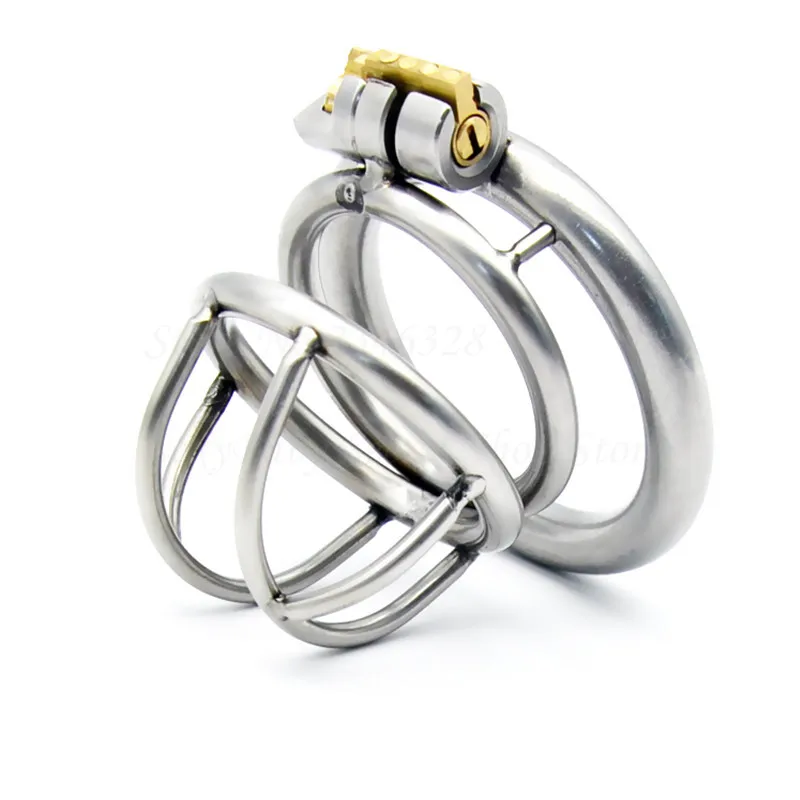 Super Small Male Chastity Device Adult Cock Cage Virginity Lock Penis Rings Sex Toys For Men 304 Stainless Steel Chastity Belt