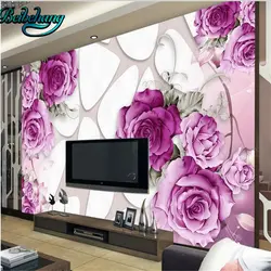 Beibehang современный простой Роза 3D стерео обои ТВ стены задний план заказ росписи обоев