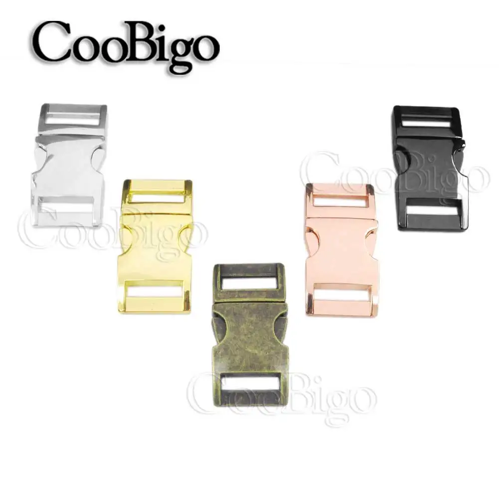 

5pcs Metal 5/8" Curved Side Release Buckle Paracord Bracelet Outdoor Camping DIY Backpack Bag Accessories Pets Collar Parts