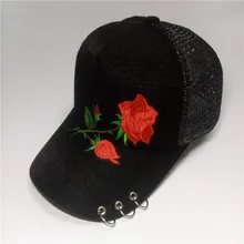 Розовое Украшение Для женщин шляпа летом сетки Бейсбол Шапки дышащая Sunsceen Кепки casquette femme леди gorras Vogue шляпа Регулируемый