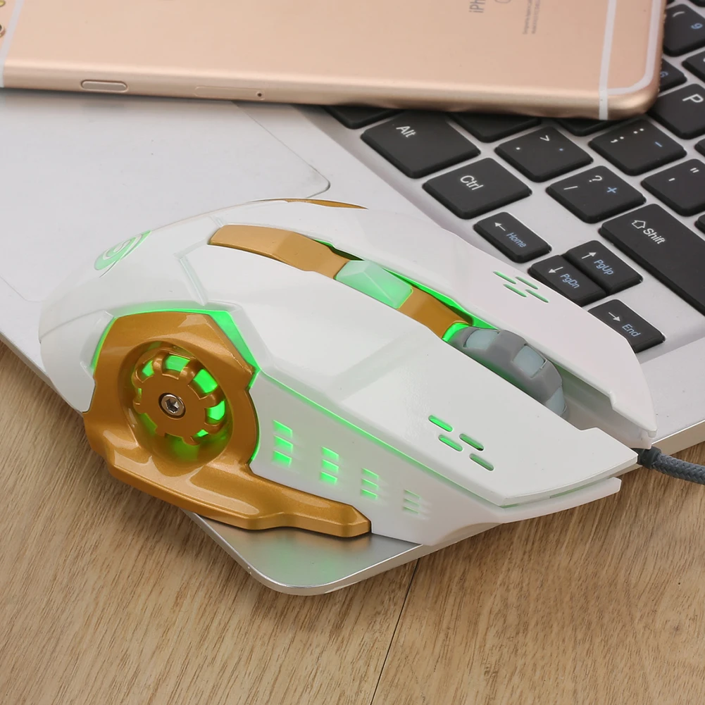 Silent Mute USB Wired Mouse Gaming Mechanical Luminous Mice for Laptop Desktop Computer Silent Mute USB Wired Mouse Gaming Mechanical Luminous Mice for Laptop Desktop Computer