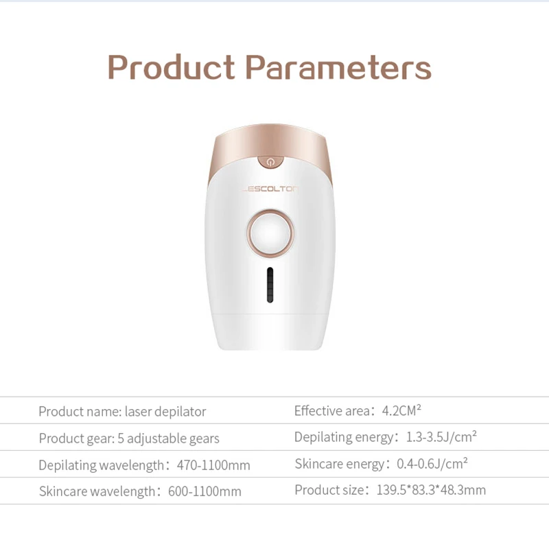 

Lescolton T002 Permanent Laser Hair Removal laser Epilator Depilator Facial Hair Remover For Women Man Armpit Legs Bikini