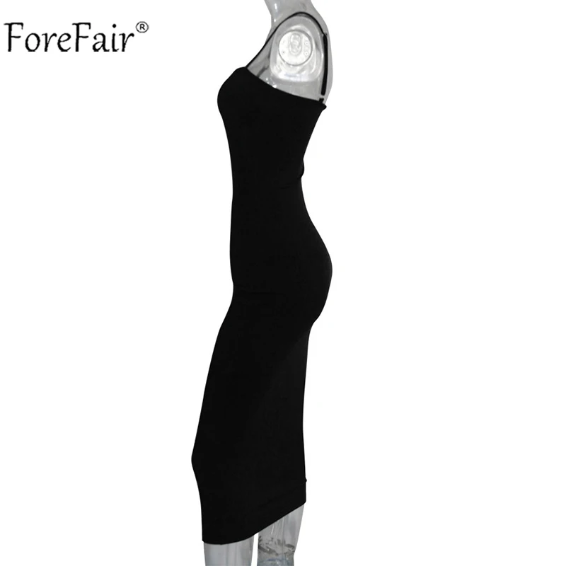 Forefair Sexy Spaghetti Strap Bodycon Midi Dress Women Summer Black White Red Sleeveless Basic Party Night Long Dress Autumn HTB1YIeBXirxK1RkHFCcq6AQCVXaQ - Forefair Sexy Spaghetti Strap Bodycon Midi Dress Women Summer Black White Red Sleeveless Basic Party Night Long Dress Autumn