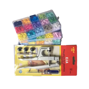 

Wholesale KAM Tools Used for T3 T5 T8 Kam Button Fastener Snap Pliers+150sets T5 Plastic Resin Press Stud Cloth Diaper Fre