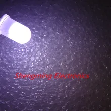 100 шт 5 мм белый супер яркий рассеянный светодиодное освещение лампы противотуманные