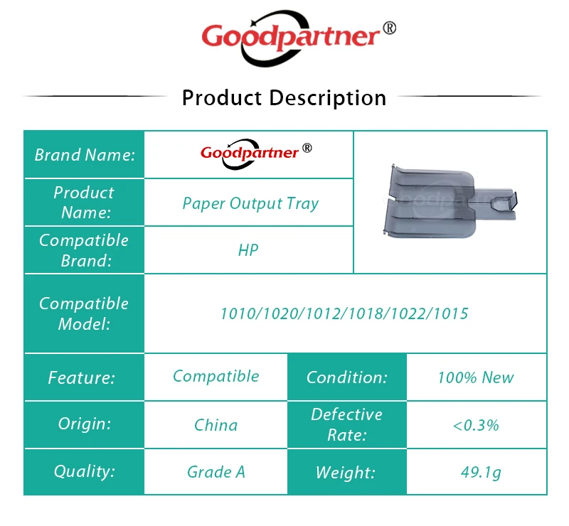 1 шт. x RM1-0659-000 Бумага Выход лоток Бумага лоток для hp LaserJet 1010 1012 1015 1018 1018S 1022 1020 плюс удлинитель для головок