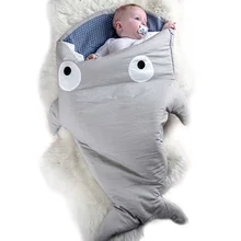 7 Colors Baby Sleeping Bag Soft Cotton Thick Blanket Winter Sweet Cartoon Shark Babies Newborn Infant Kids Sleeping Bags Gifts
