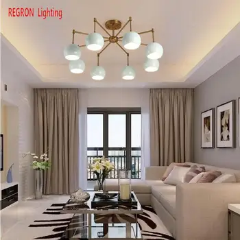 

Painted blue coffee Lighting blue Lampshade Ceiling Lights for show room metal E27 Led Ceiling Lamps For Bedroom Living Room