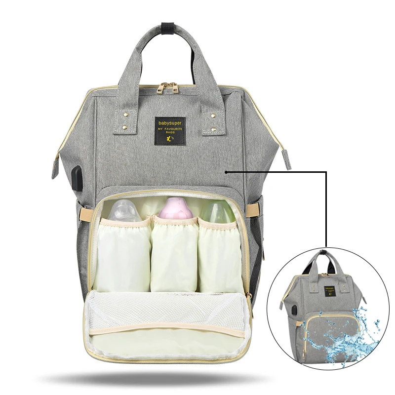

2019 New Fashion Multi-Function Large-Capacity Mummy Bag Upgraded Mother Out Maternal Child Waterproof Backpack