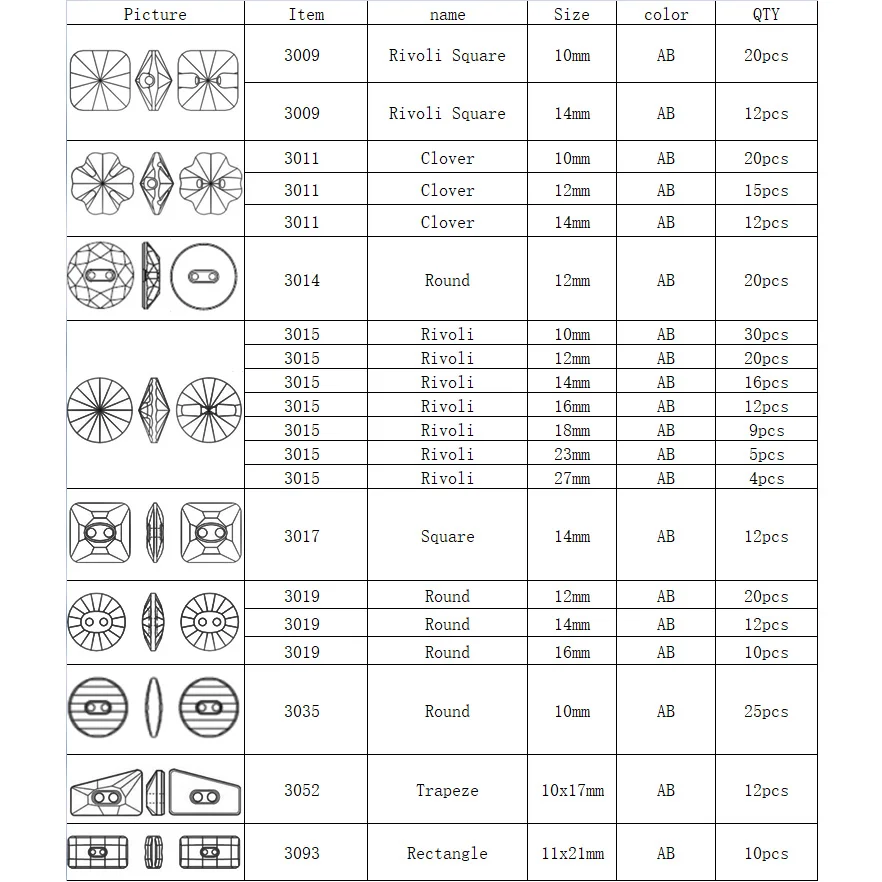 Crystal Clear Shapes Buttons Sew on Button DIY Rhinestone Snap Craft Strass Botones for Jewelry Garment Clothes Sofa Costume 2