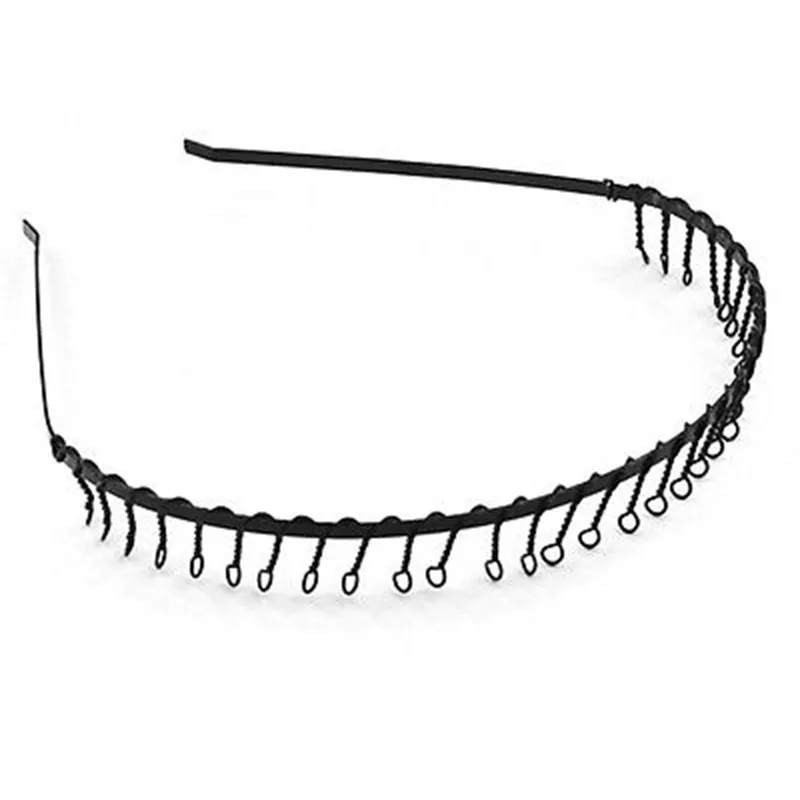 2 SPORT HAIRBAND MENS SPORTS HEADBAND TOOTHED METAL FOOTBALL HAIR BAND WO UKLL