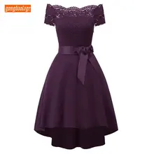 Модное фиолетовое платье на выпускной, бордовые короткие платья для выпускного вечера, с вырезом лодочкой, на молнии, длиной до колен, банкетные платья для выпускного