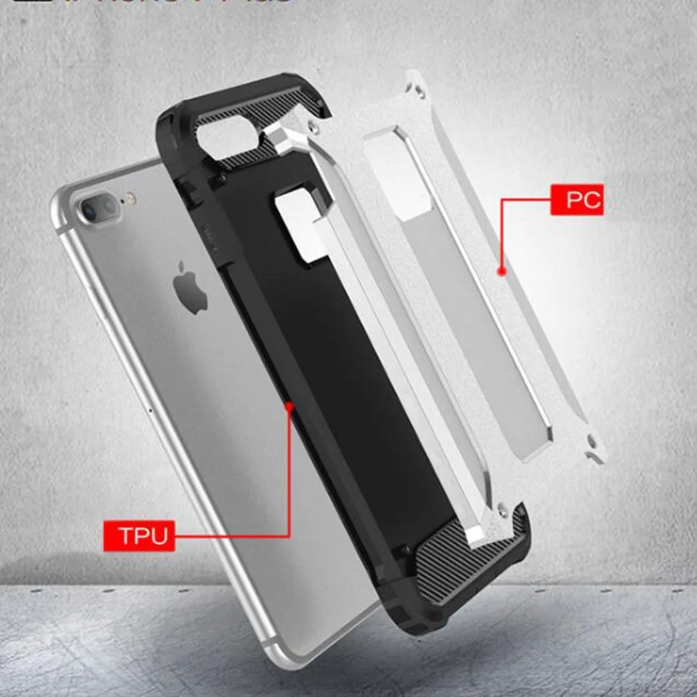 Shockproof Hybrid TPU Armor Silicone Rubber Phone Case Cover