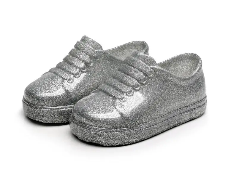 Высококачественные сандалии для мальчиков и девочек; нескользящая обувь с мягкой подошвой; детская обувь; пляжная обувь; детская обувь для отдыха - Цвет: Серебристый
