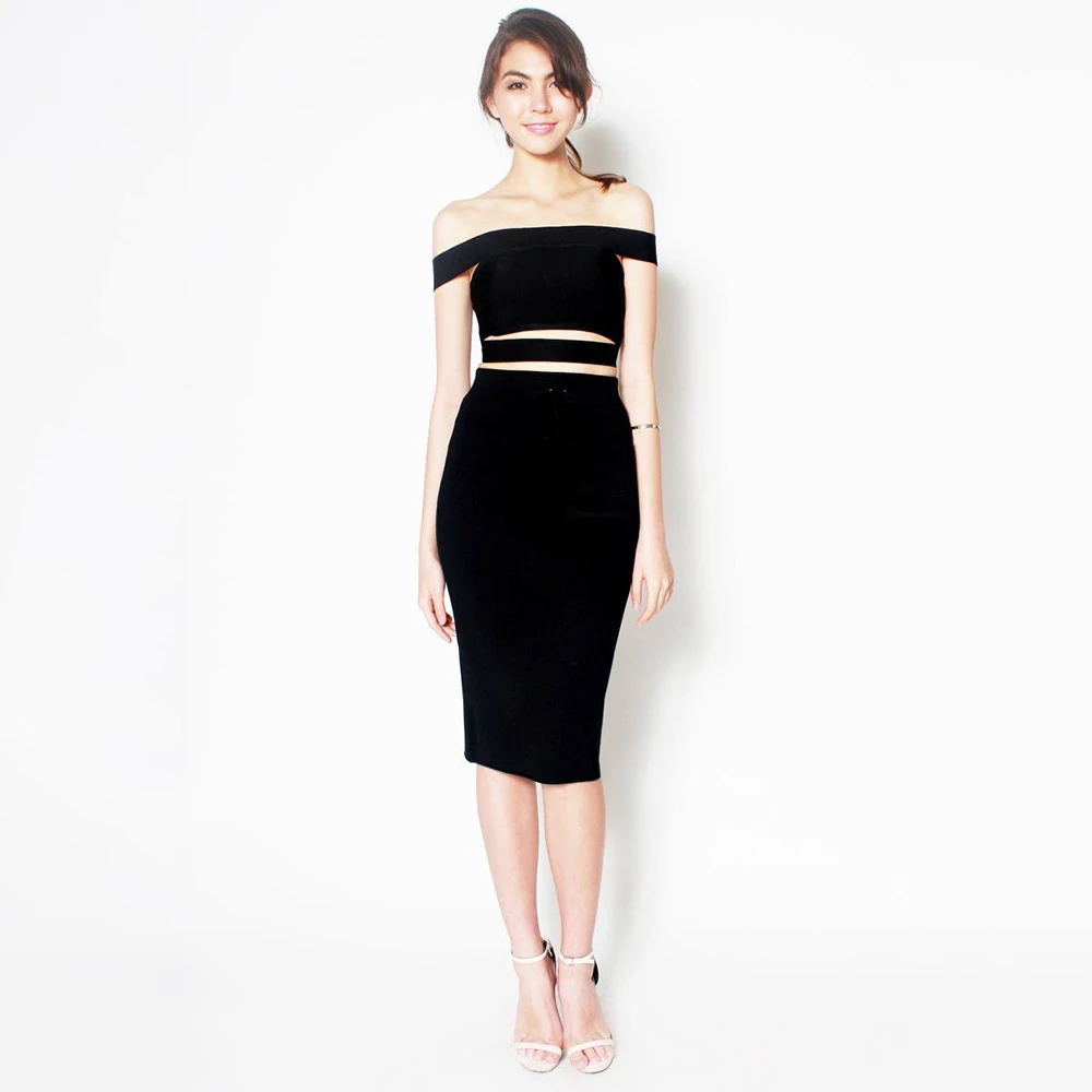ZZluxe-hallie-off-shoulder-bandage-top-black