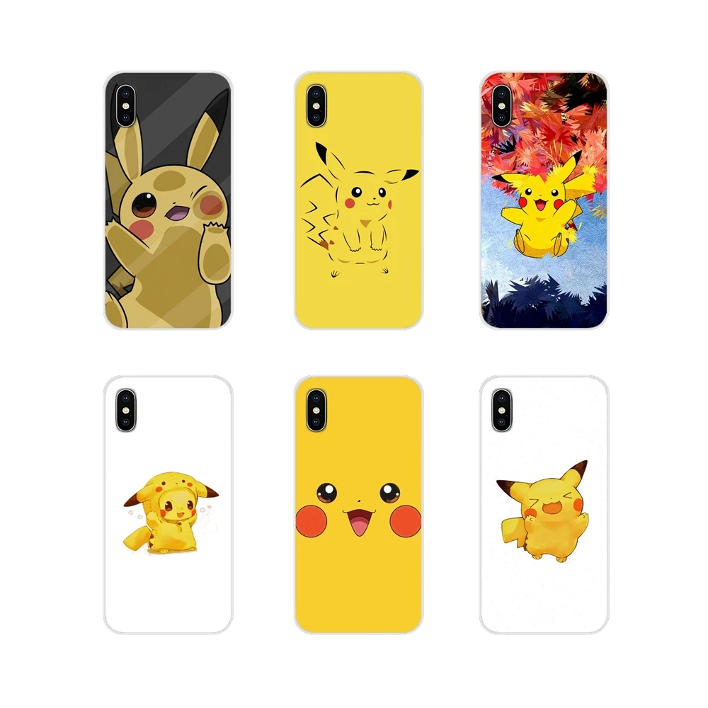 

Lovely Cartoon Pikachue Accessories Phone Cases Covers For Huawei Mate Honor 4C 5C 5X 6X 7 7A 7C 8 9 10 8C 8X 20 Lite Pro