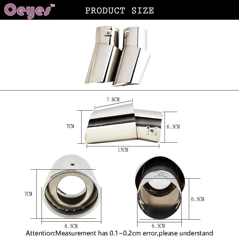 Exhaust Muffler Tip Pipe (10)