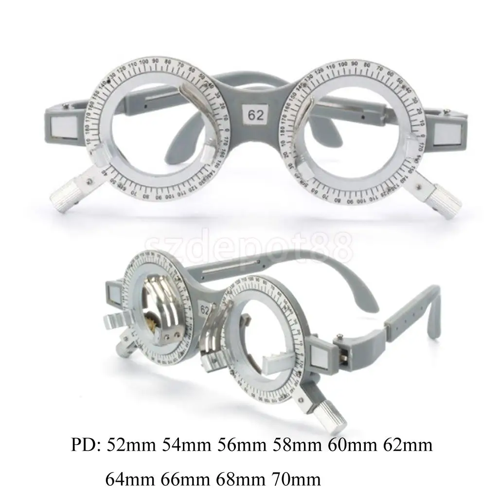 2pcs Adjustable Universal Optical Trial Lens Frame Eyeglasses Optometry Optician Optic Test Trial Lenses Frame 62mm 58mm