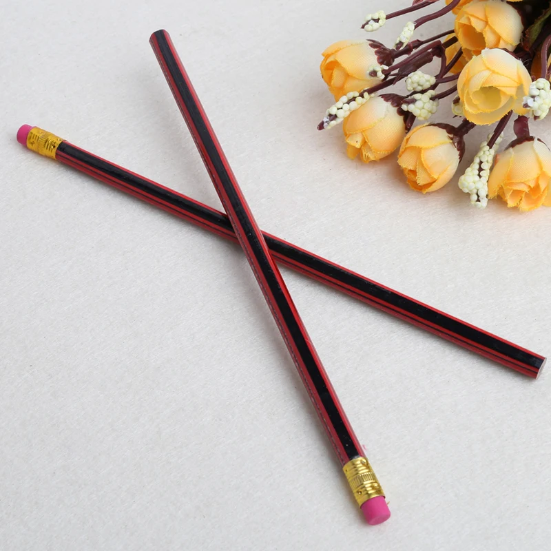 

10Pcs HB Pencil Set with Eraser Tips Unsharpened Stationery Blacklead Wooden Drop Shipping Support