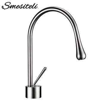 

Smesiteli Kitchen Faucet Brushed 360 Degree Rotatable Spout Sink Basin Water Faucet Cold And Hot Mixer Tap Faucet