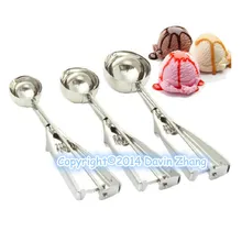 Модная ложка для мороженого из нержавеющей стали, ложка для картофельного пюре, кухонная, половинчатая