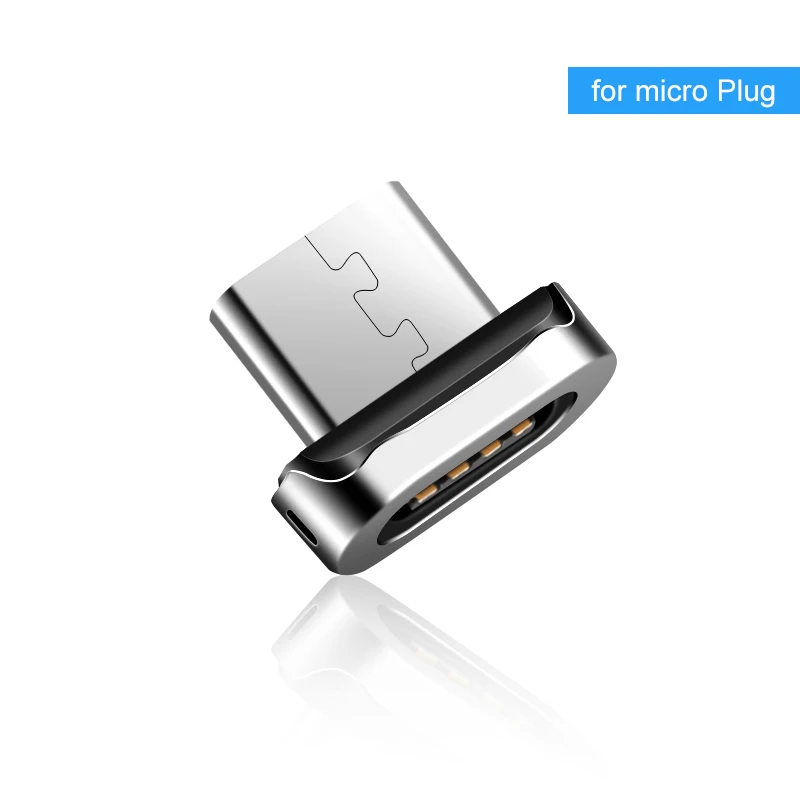 Elough 2 м Магнитный кабель usb type C кабель для iphone xr Micro usb кабель USB C шнур для зарядки телефона магнитное зарядное устройство для lightning Кабель Tipe c шнур для зарядки телефона - Цвет: micro plug no cable