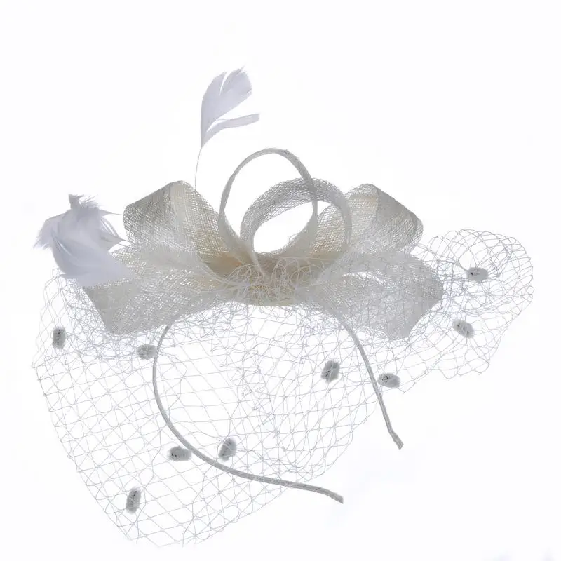 Свадебные аксессуары птичья клетка вуаль шляпы для женщин свадебный шиньон лицо вуаль женская шапка с цветком принцесса голова короны вуалетки - Цвет: style 2