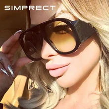 SIMPRECT, негабаритные солнцезащитные очки для женщин, Ретро стиль, роскошные, брендовые, дизайнерские, солнцезащитные очки, Ретро стиль, градиентные, Lunette De Soleil Femme, UV400