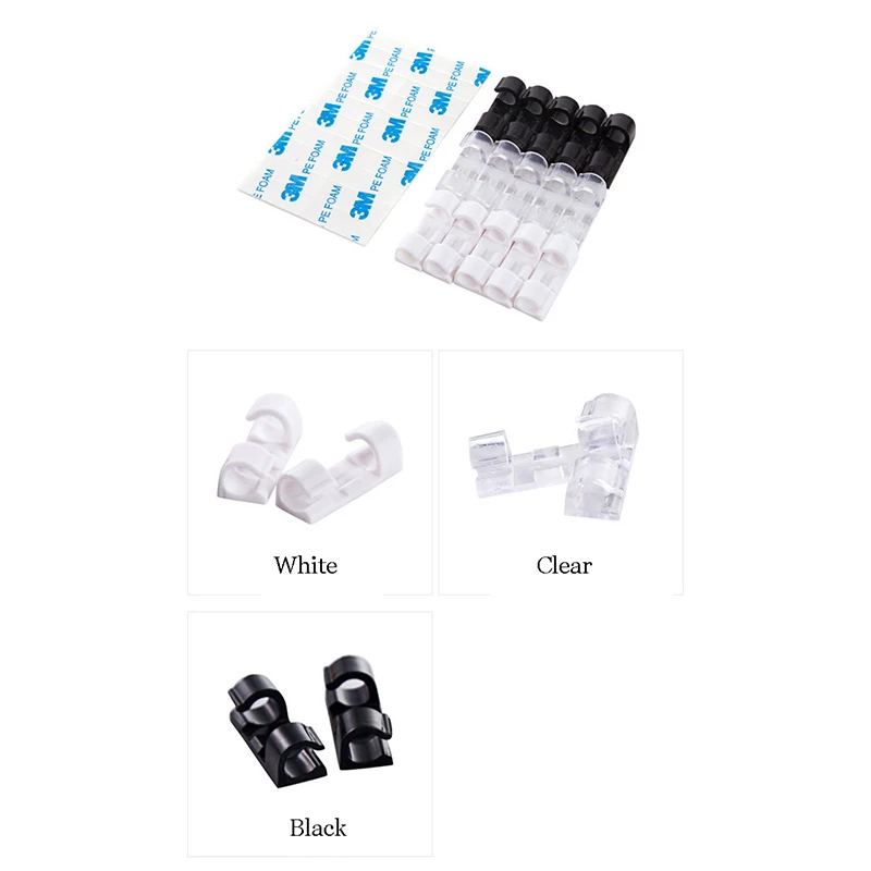 20 шт./пакет зажим для кабеля подставка Органайзер провод шнур зарядный usb