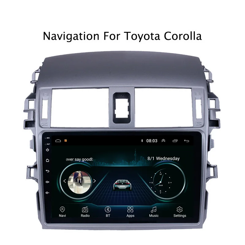NaviTopia Android 8 1 автомобильный DVD gps Мультимедиа Аудио плеер для Toyota Corolla 2007 2008 2009 2010 2011