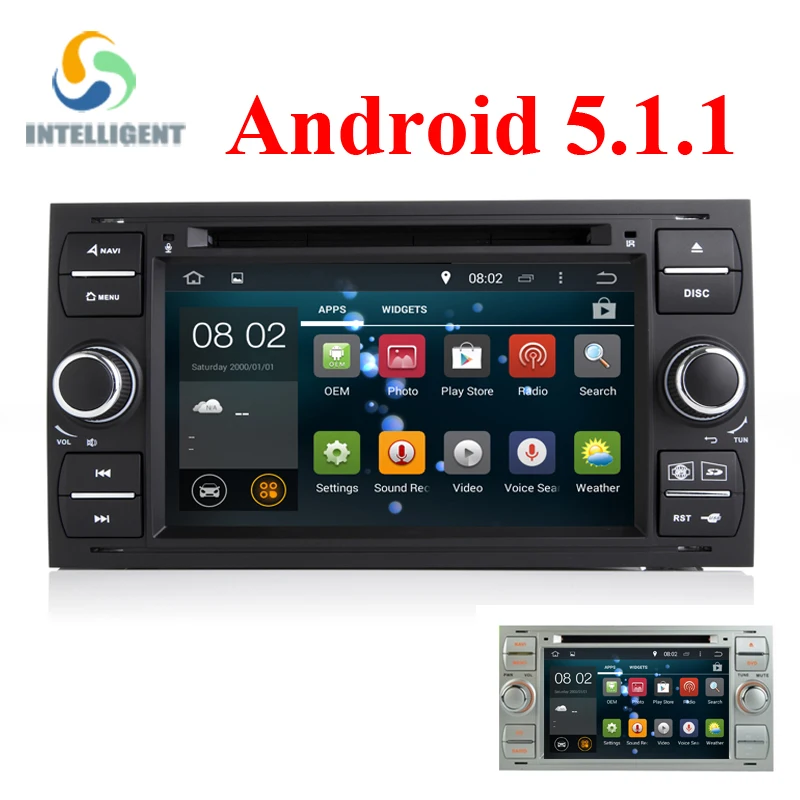 For Ford Mondeo S-max Focus C-MAX Galaxy Fiesta Form Fusion Connect Android 5.1 Quad core 1024*600 Car DVD PLAYER Radio stereo