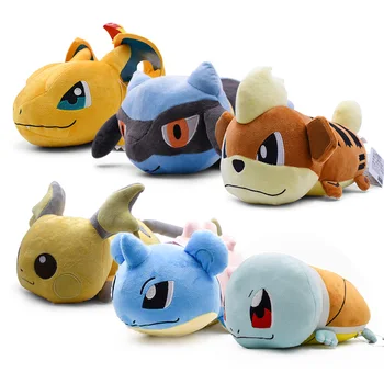 7 Style Anime Kawaii Plush Doll Toy Charizard Squirtle Dragonite Raichu Stuffed Pillow Dolls For Children Gift Free Shipping kobayashi san chi no maid dragon plush toy anime kannakamui plush doll cosplay 52cm soft pillow high quality free shipping