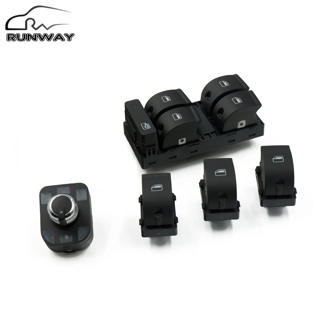 

New Power Master Window Side Mirror Control Switch Button Console For AUDI A4 S4 B6 B7 RS4 SEAT Exeo 8E0 959 851 8E0959855