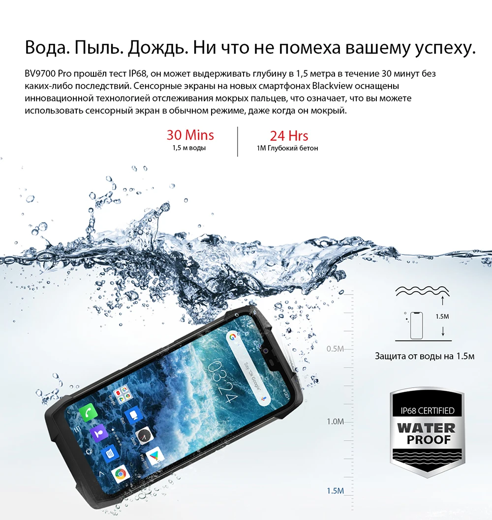 Blackview BV9700 Pro Helio P70 6 ГБ+ 128 ГБ Android 9,0 смартфон 16+ 8 Мп ночного видения двойная камера IP68 водонепроницаемый чехол для мобильного телефона