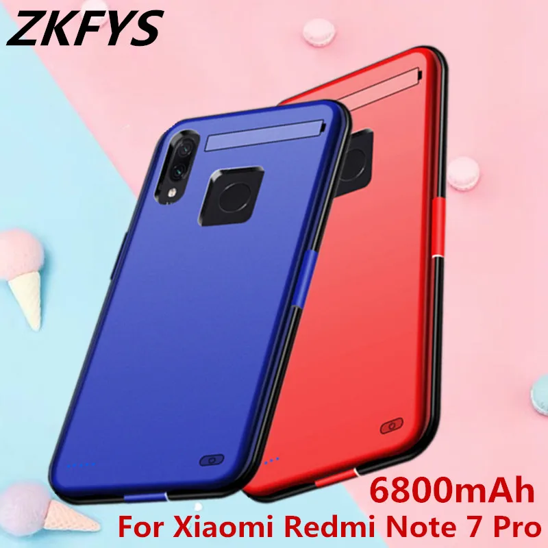 ZKFYS 6800 мАч портативный внешний аккумулятор чехол для Xiaomi Redmi Note 7 Pro высокое качество кронштейн внешний резервный аккумулятор зарядное устройство чехол