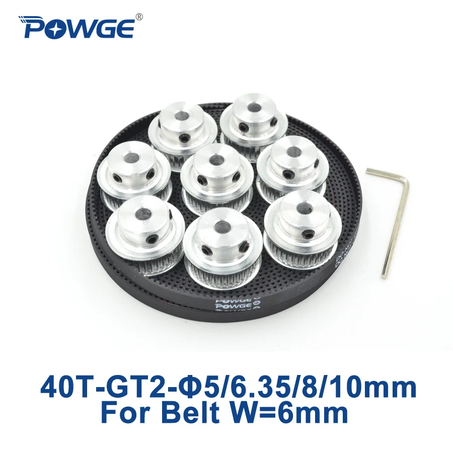 Зубчатый шкив GT2 POWGE 8 шт. 40 зубьев отверстие 5 мм 6 35 10 + метров ширина синхронный