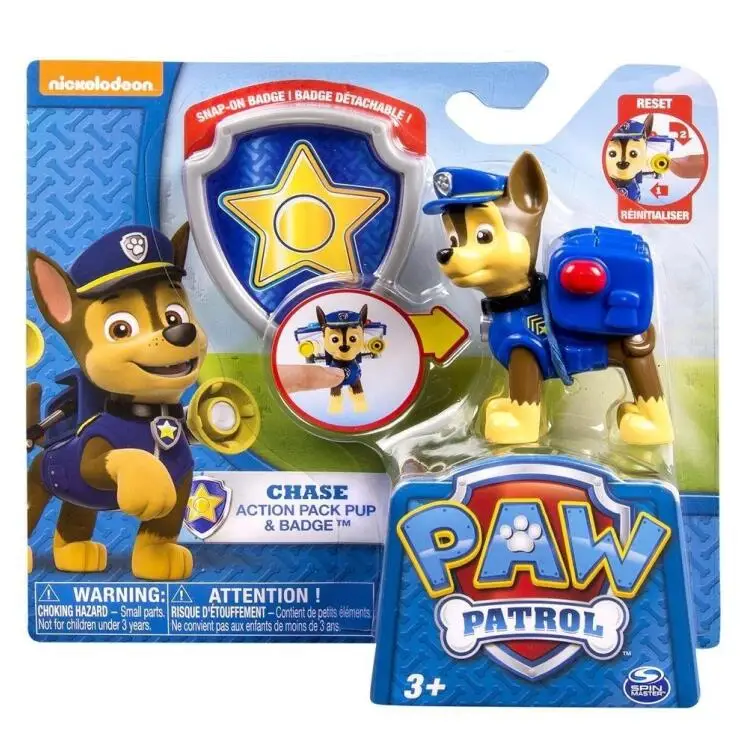 Genuine Paw Patrol Action Pack pups apollo,Marshal, Skye, Rubble chase zume rocky Rescue Team Figure children's toy original box