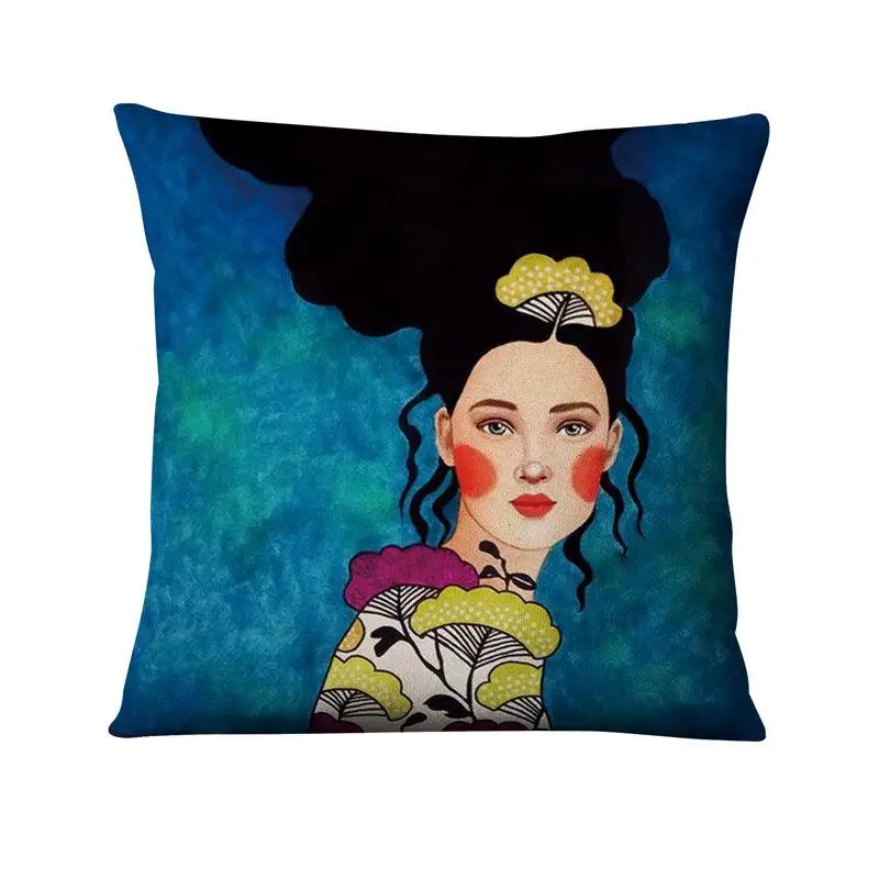 Night Sky Girls Fashion Art Cushion Decorative Pillow Home Decoration Pillows Almofadas Decorativas Para Sofa Throw Pillow 45*45 