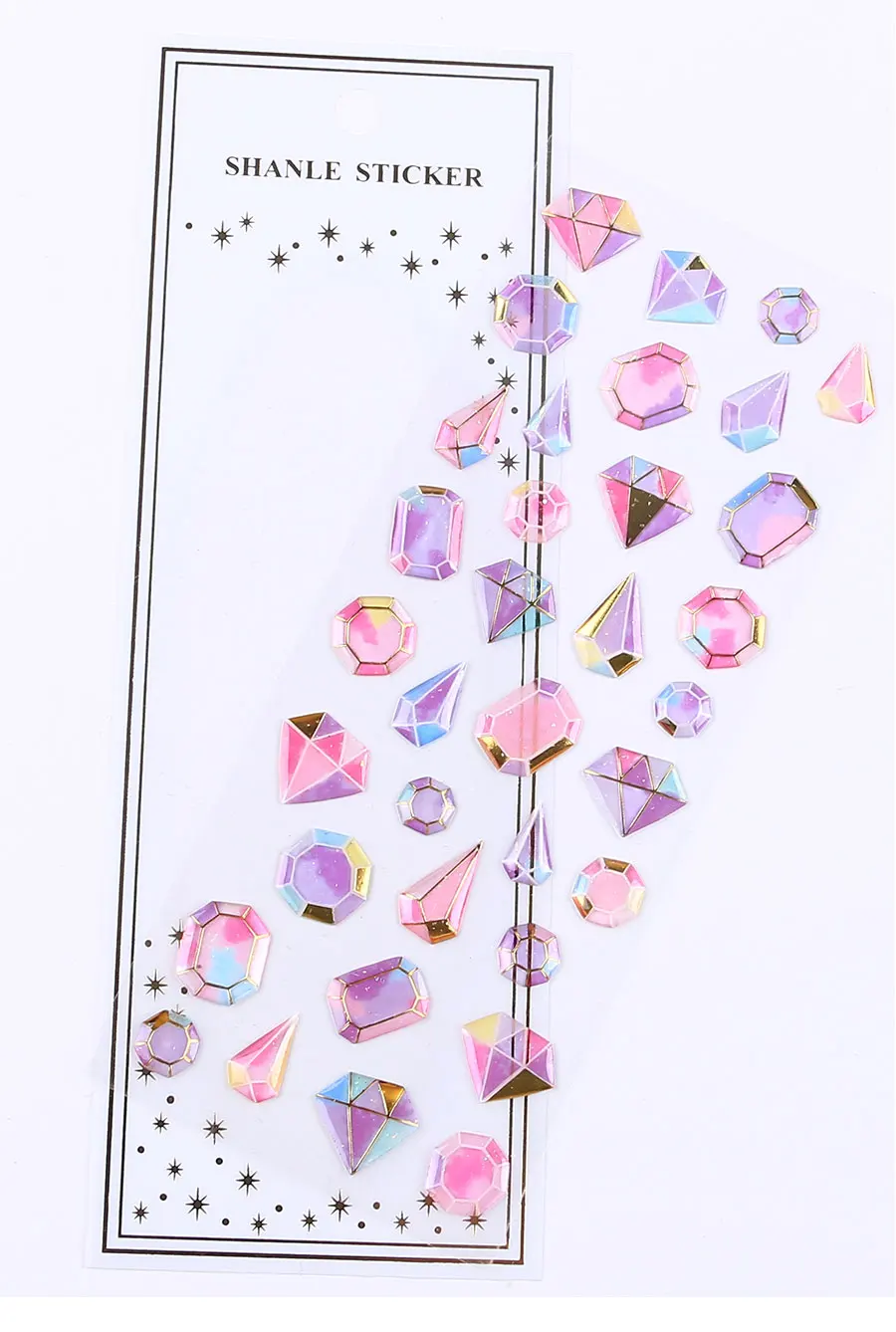 1 шт./упак. канцелярские наклейки любовь алмаз 3D кристалл дневник планировщик декоративные мобильные наклейки Скрапбукинг DIY ремесло наклейки - Цвет: BaoShi