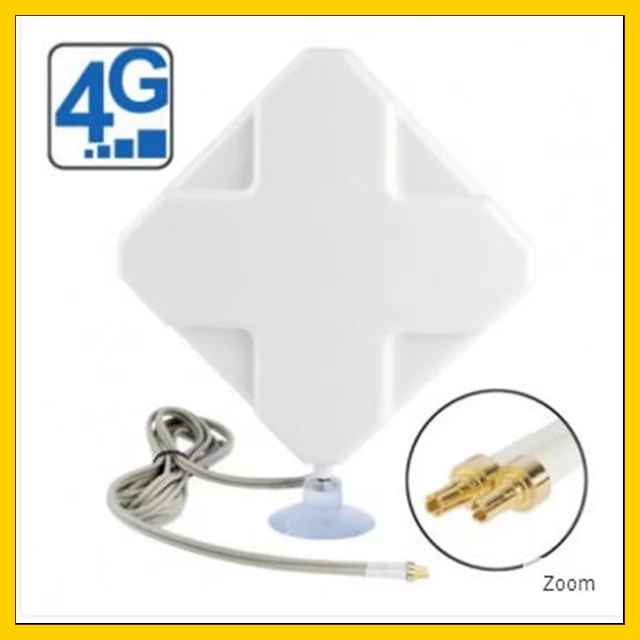 

35DBi 4G LTE Double interface TS9 Antenna Signal Booster Amplifier for huawei 4G modem