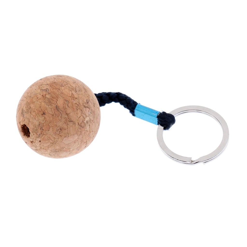 

6 Pieces 3.5cm Floating Cork Keyring Wooden Ball Marine Sailing Boat Kayak Canoe Water Sports Accessroies