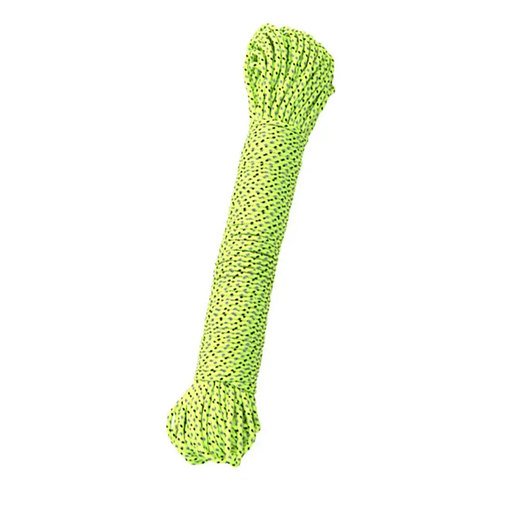 

Outdoor 5M 10M 20M Length 4MM Thickness Reflective Rope Tent Rope Canopy Pull Rope Windproof Parachute Rope 308 July 19