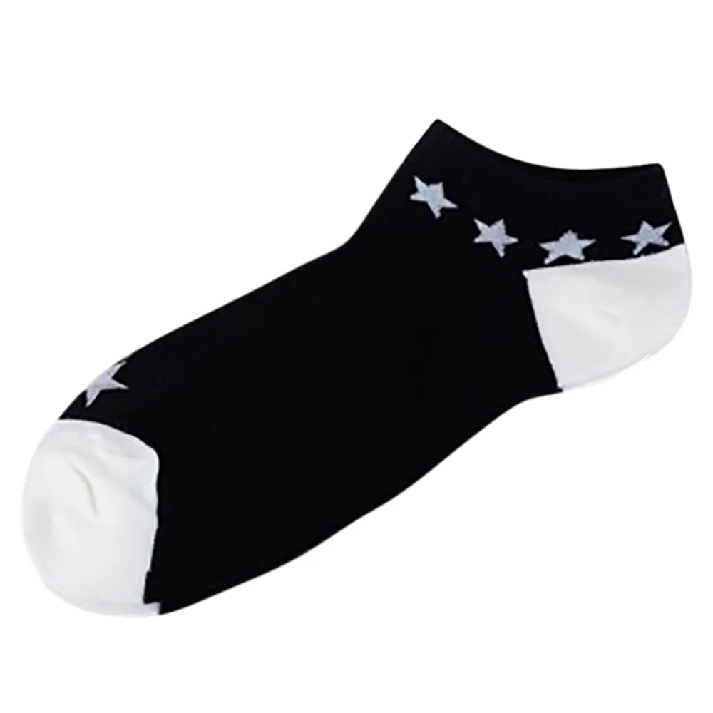 New 1Pairs Women And Men Comfortable Stripe Star Pattern Socks Cotton Women Socks Slippers Short Socks Ankle Socks #c50